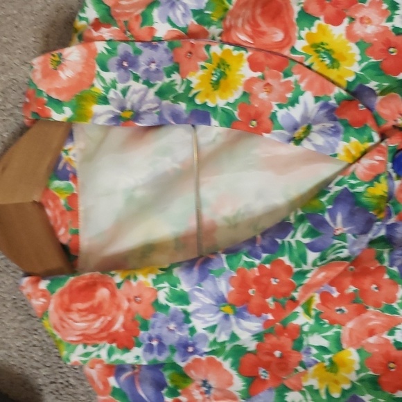 Vintage 90s bright floral vest purple, green ,yellow and red medium blossom styl - Picture 11 of 13
